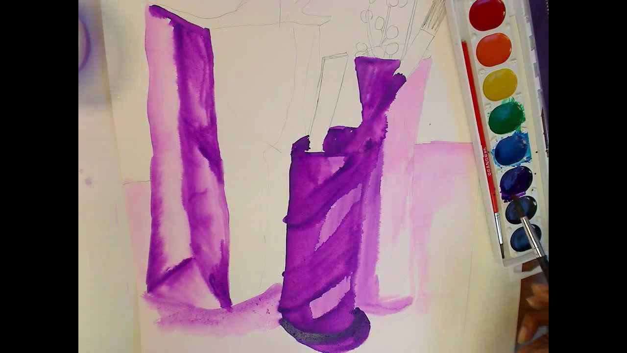 1280x720 Elementary Art How To Painting Watercolor Value Still Life - Elementary Watercolor