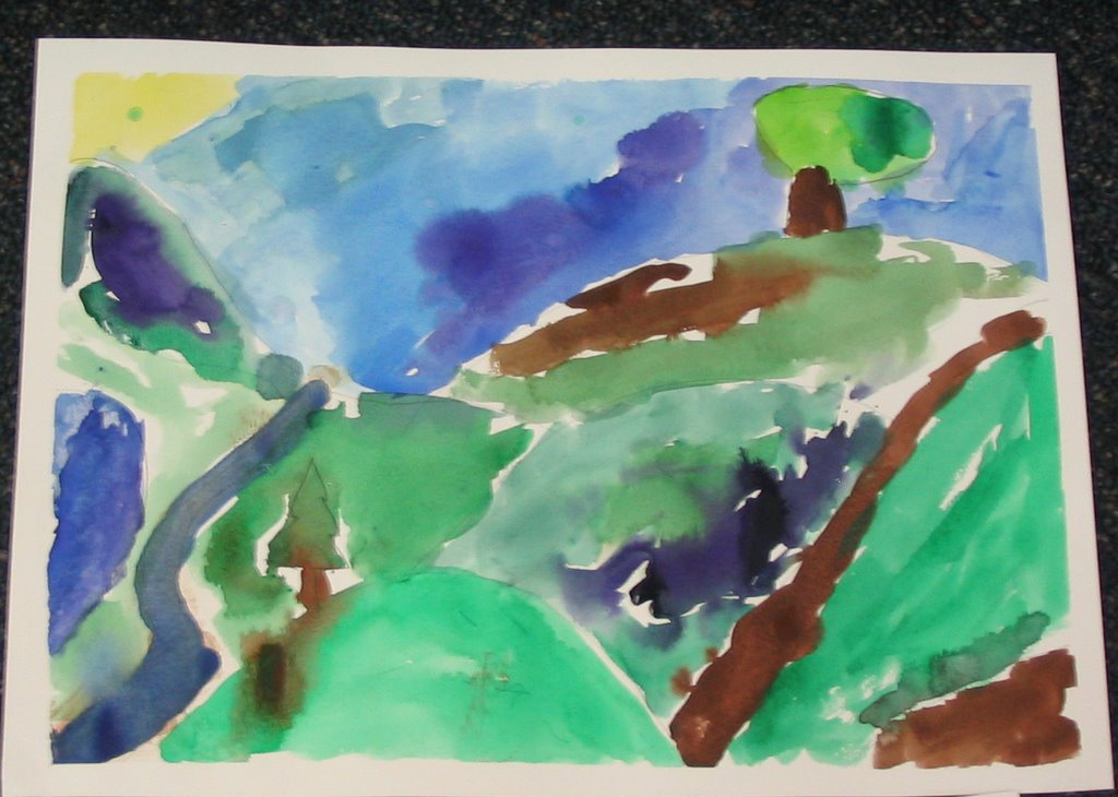 1024x730 Janeville Watercolor Landscapes In Elementary School - Elementary Watercolor