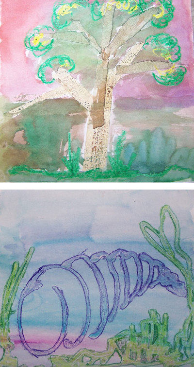 400x755 Watercolor Resist Art With Writing Lesson For Students School - Elementary Watercolor