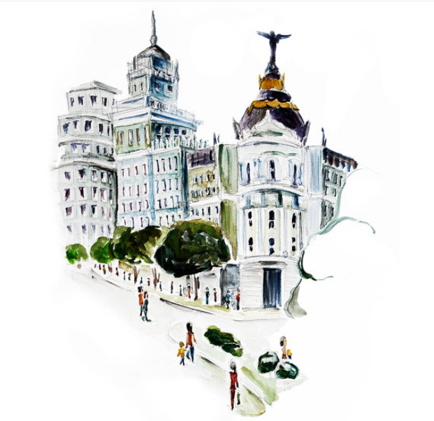 621x602 Art Love Dapperblossom - Elena Romanova Watercolor