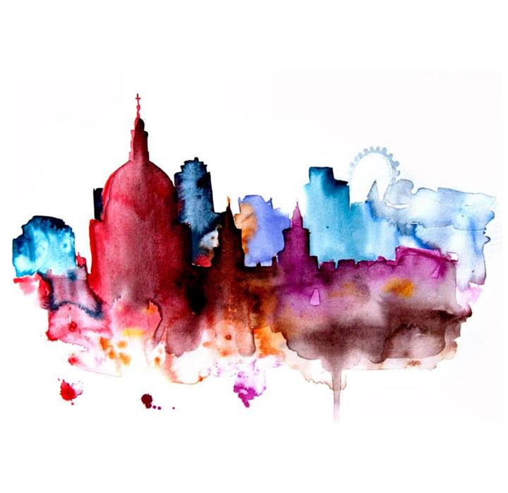 720x699 Cities From A Different Point Of View Elena Romanova Encircle - Elena Romanova Watercolor