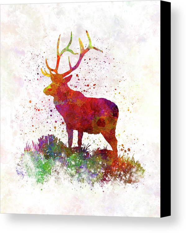 598x750 Elk 02 In Watercolor Canvas Print Canvas Art By Pablo Romero - Elk Watercolor