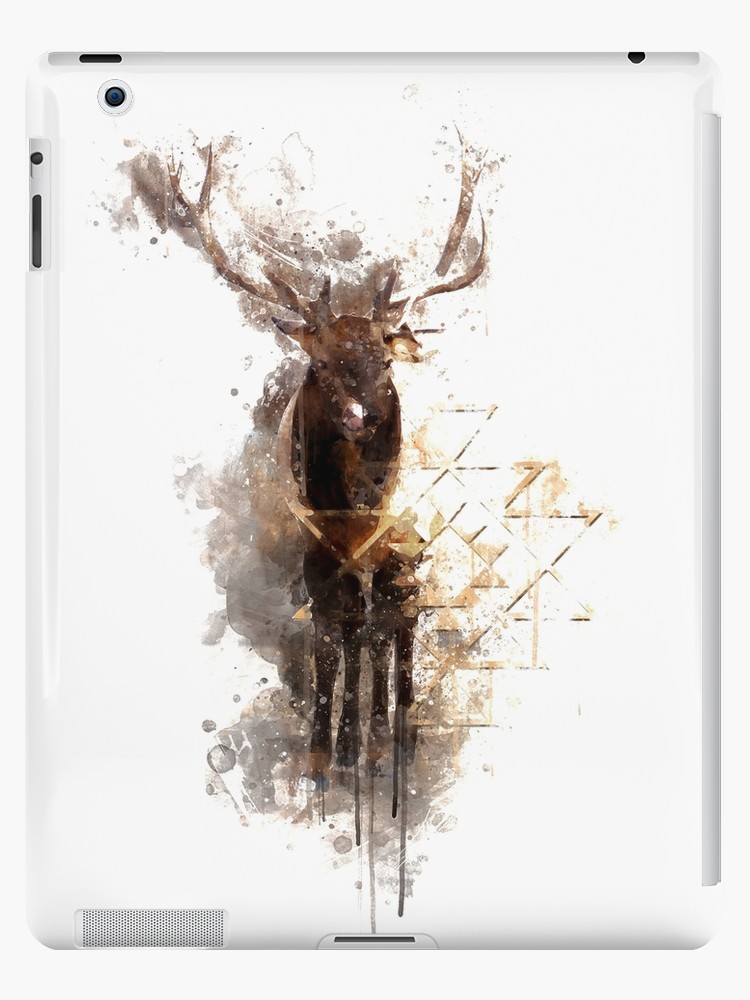 750x1000 Tribal Elk Watercolor 2 Ipad Cases Amp Skins By Chelsea Eason - Elk Watercolor