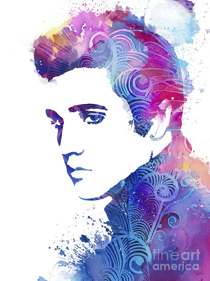 675x900 Elvis Presley Painting By Watercolor Girl - Elvis Watercolor