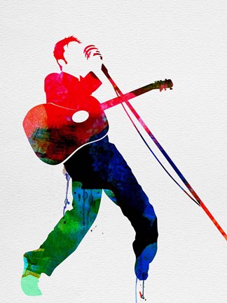 324x432 Elvis Watercolor Fine Art Print By Lora Feldman - Elvis Watercolor