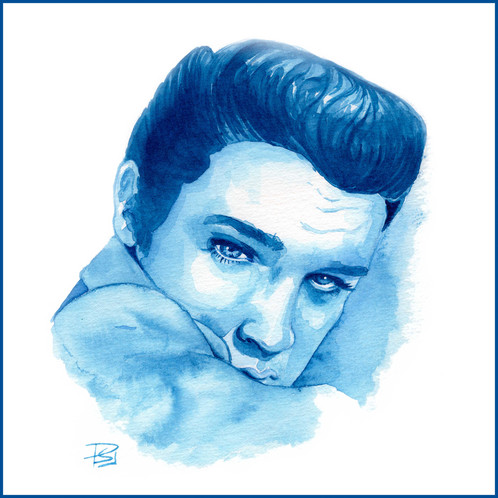 498x498 Elvis Watercolor Painting - Elvis Watercolor