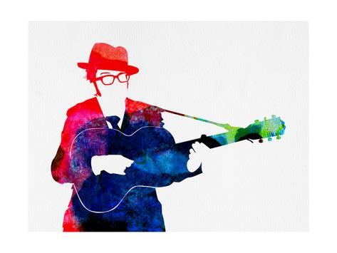 473x355 Elvis Watercolor Prints By Lora Feldman - Elvis Watercolor