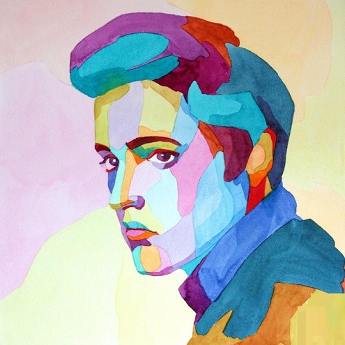 500x500 Beauty Will Save, Viola, Beauty In Everything - Elvis Watercolor