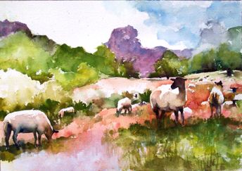 344x243 English Countryside Leslie Wilson Watercolor Pure And Simple - English Watercolor