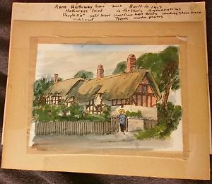 300x260 John Corvin English Actorartist Watercolor Painting,anne Hathaway - English Watercolor