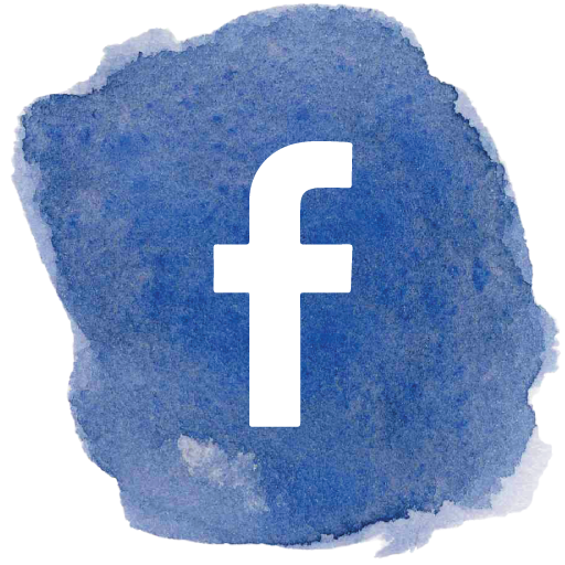 512x512 Logo Facebook Facebooklogo Fb F Blue Watercolor Art Pai - Facebook Watercolor