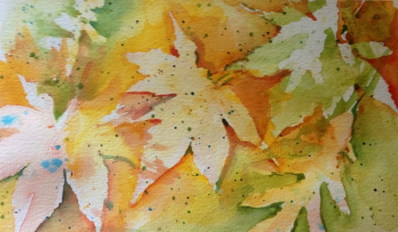 800x467 Floral Wicker, The Guggenheim, And Fall(Ing) Leaves Carol King - Fall Colors Watercolor