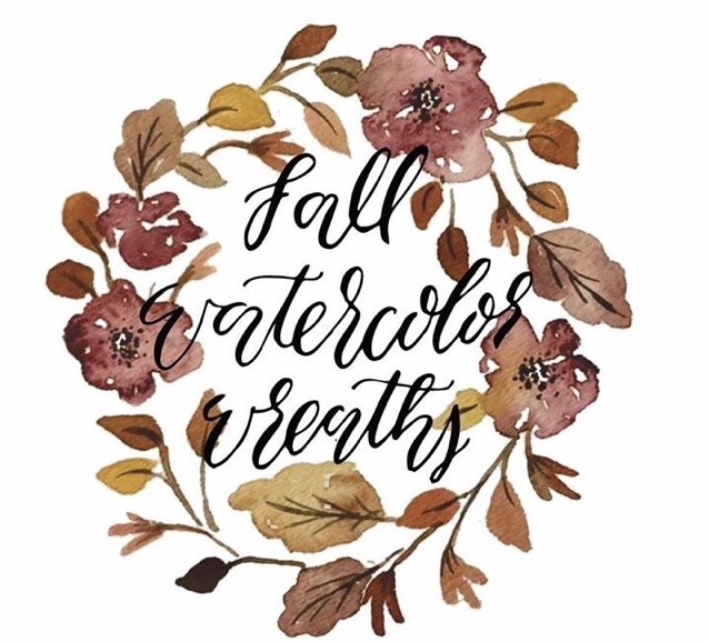 638x578 Fall Watercolor Lettering Mint Studio - Fall Watercolor