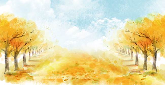 650x335 Autumn Watercolor Background Template, Fall, Watercolor, Harvest - Fall Watercolor