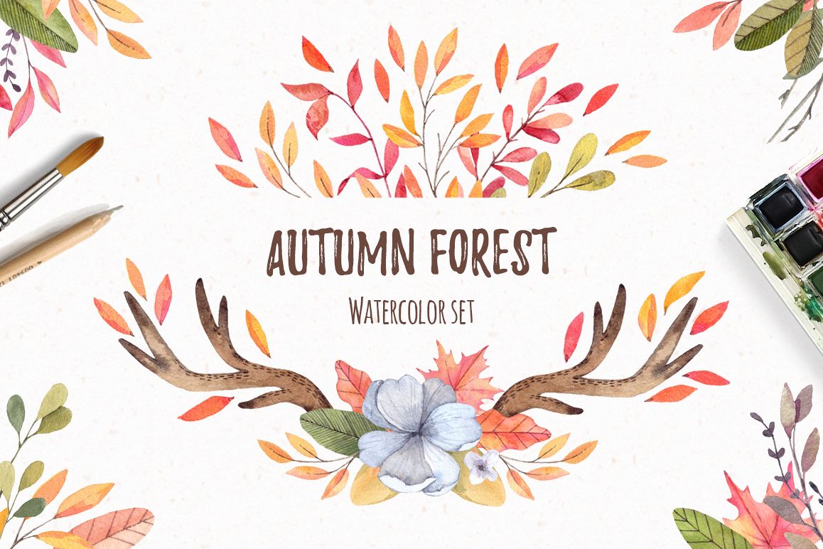 1158x772 Autumn Forest Watercolor Fall - Fall Watercolor