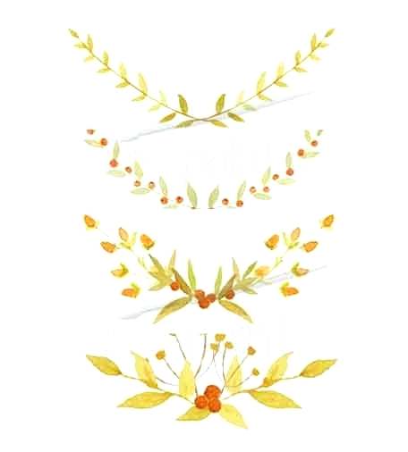 456x506 Fall Watercolor Flowers Mattlatham - Fall Watercolor Flowers