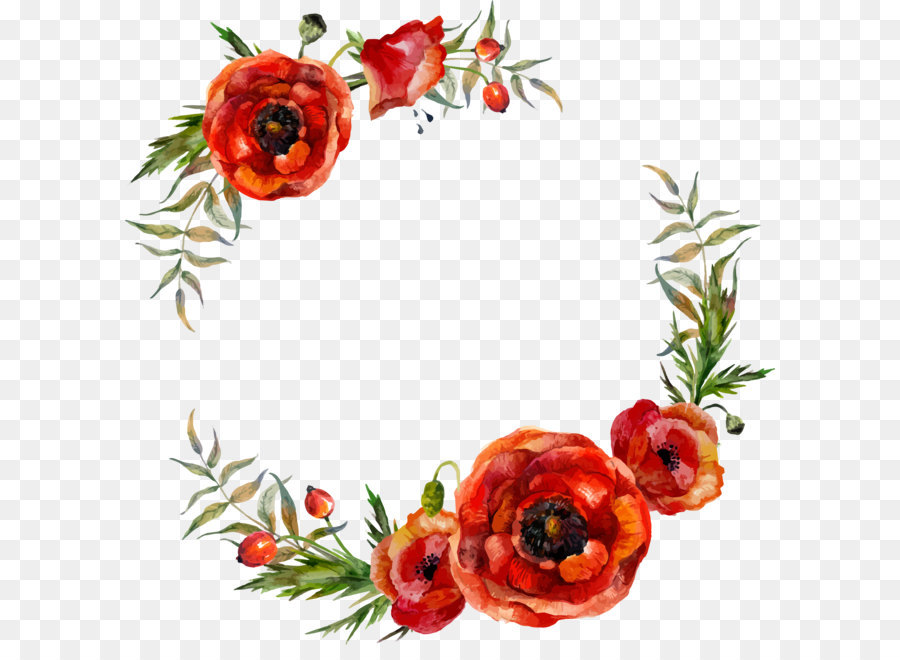 900x660 Poppy Flowers Illustration - Fall Watercolor Flowers