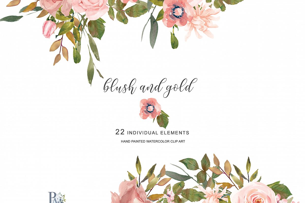 1200x800 Watercolor Flower Clipart Separate Elements - Fall Watercolor Flowers