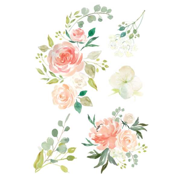 600x600 Watercolor Flower Vector Free - Fall Watercolor Flowers