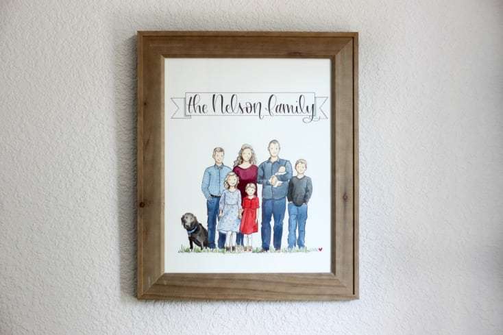 734x489 Family Watercolor Portrait Giveaway! {Whitney Daynes Designs - Family Watercolor