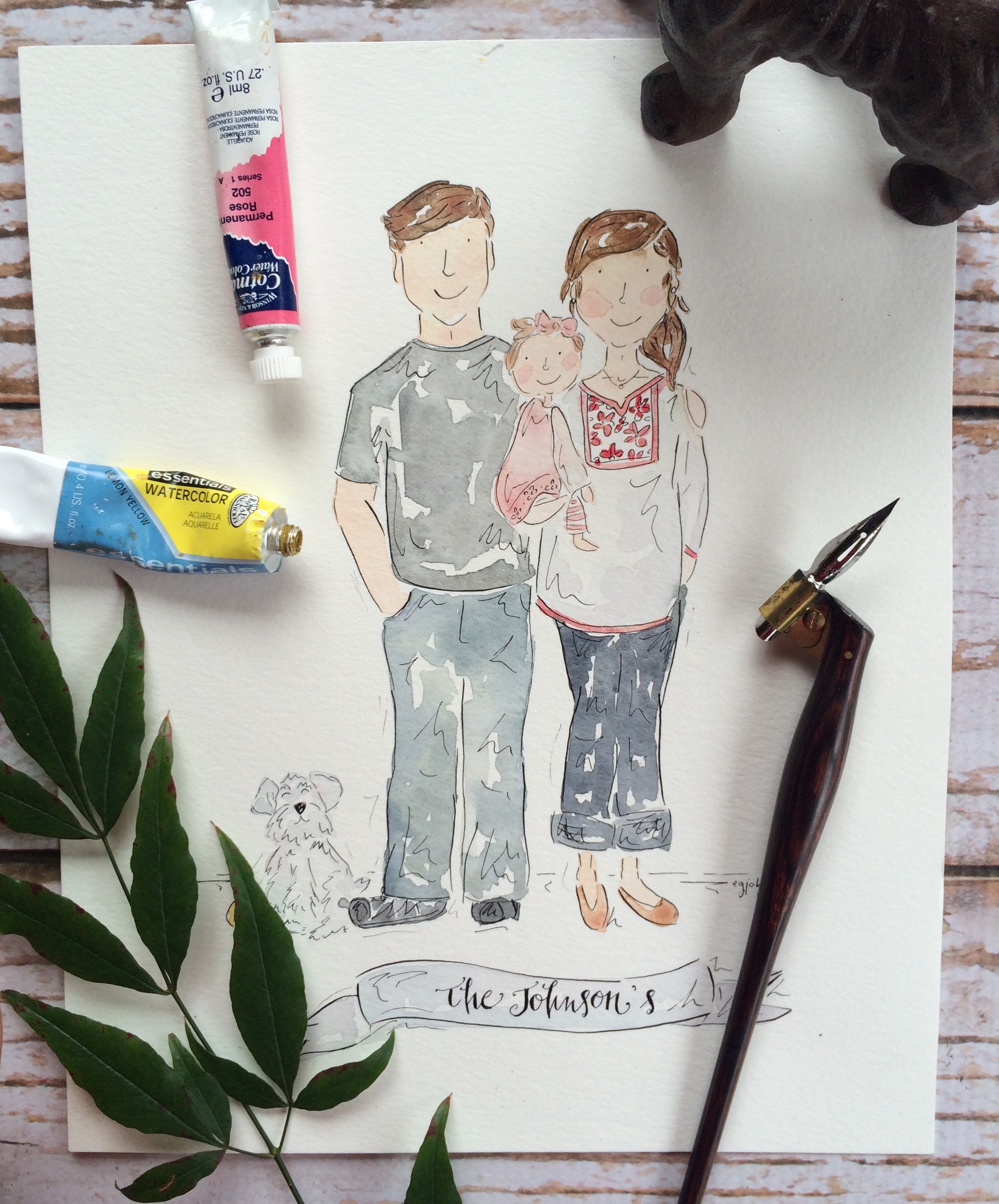 2355x2839 Our Watercolor Family Portrait Emily Johnson Art - Family Watercolor