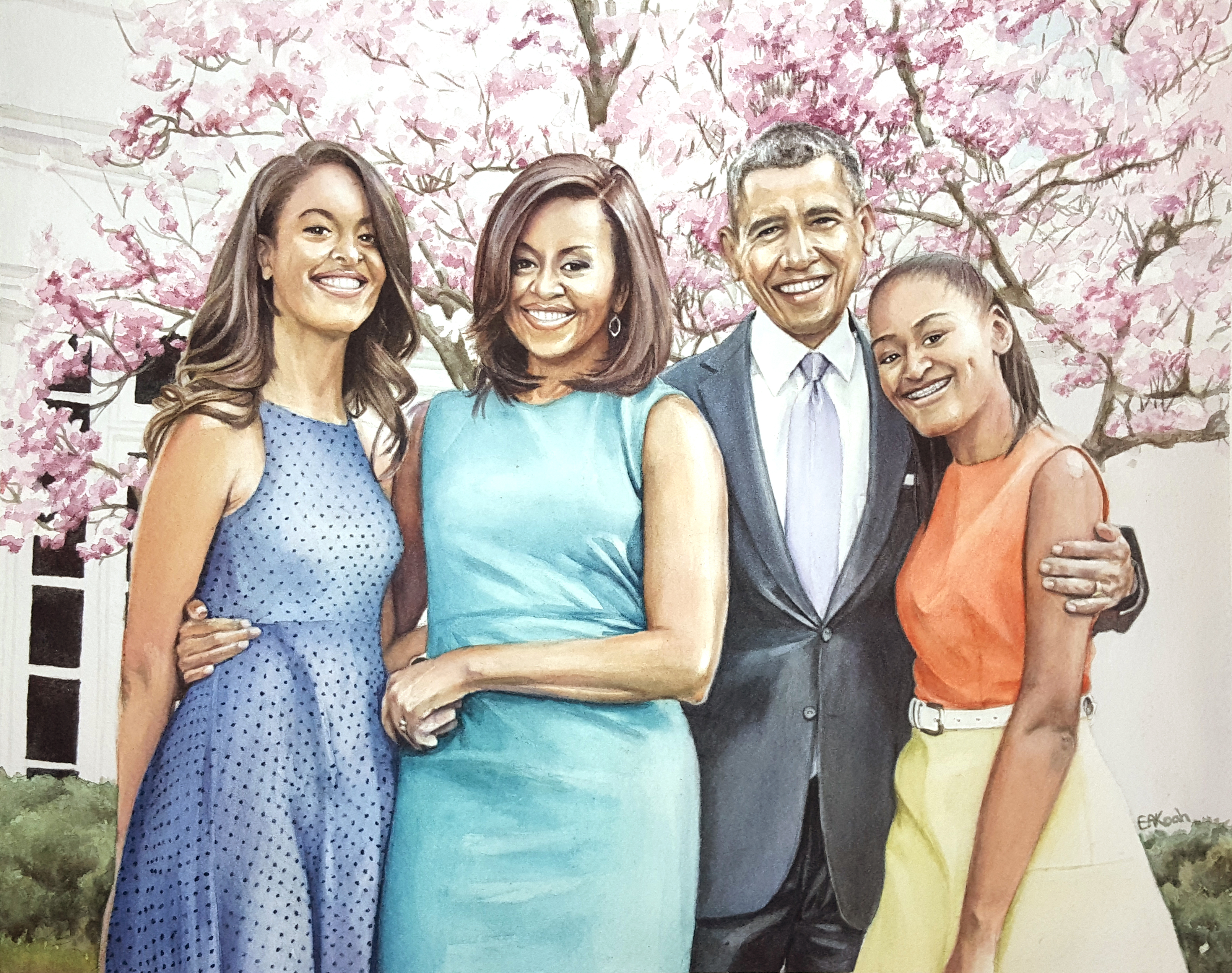 3222x2545 Portraits Of Children Amp Families Portraits By Lizzy Koah - Family Watercolor