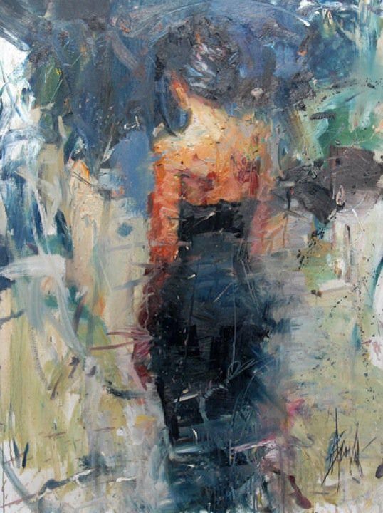 538x720 Henry Asencio, 1972 ~ Abstract Expressionists Painter Musica - Famous Abstract Watercolor Paintings