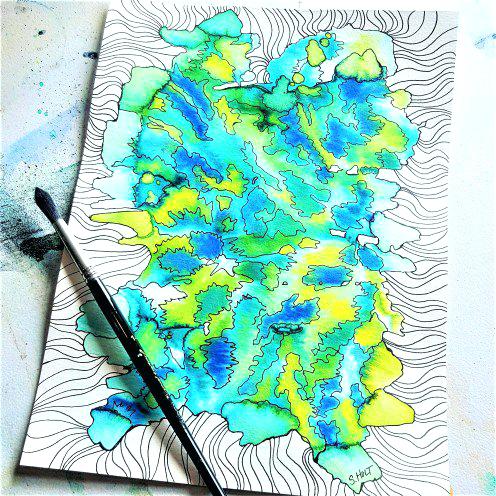 496x496 Watercolors Abstract On The Edge Watercolor And Mixed Media By - Famous Abstract Watercolor Paintings