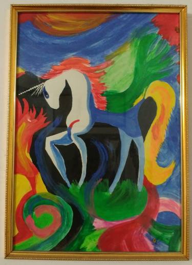 375x516 Abstract Horse Painting Painting By Gunjan Famous Paintings - Famous Abstract Watercolor Paintings