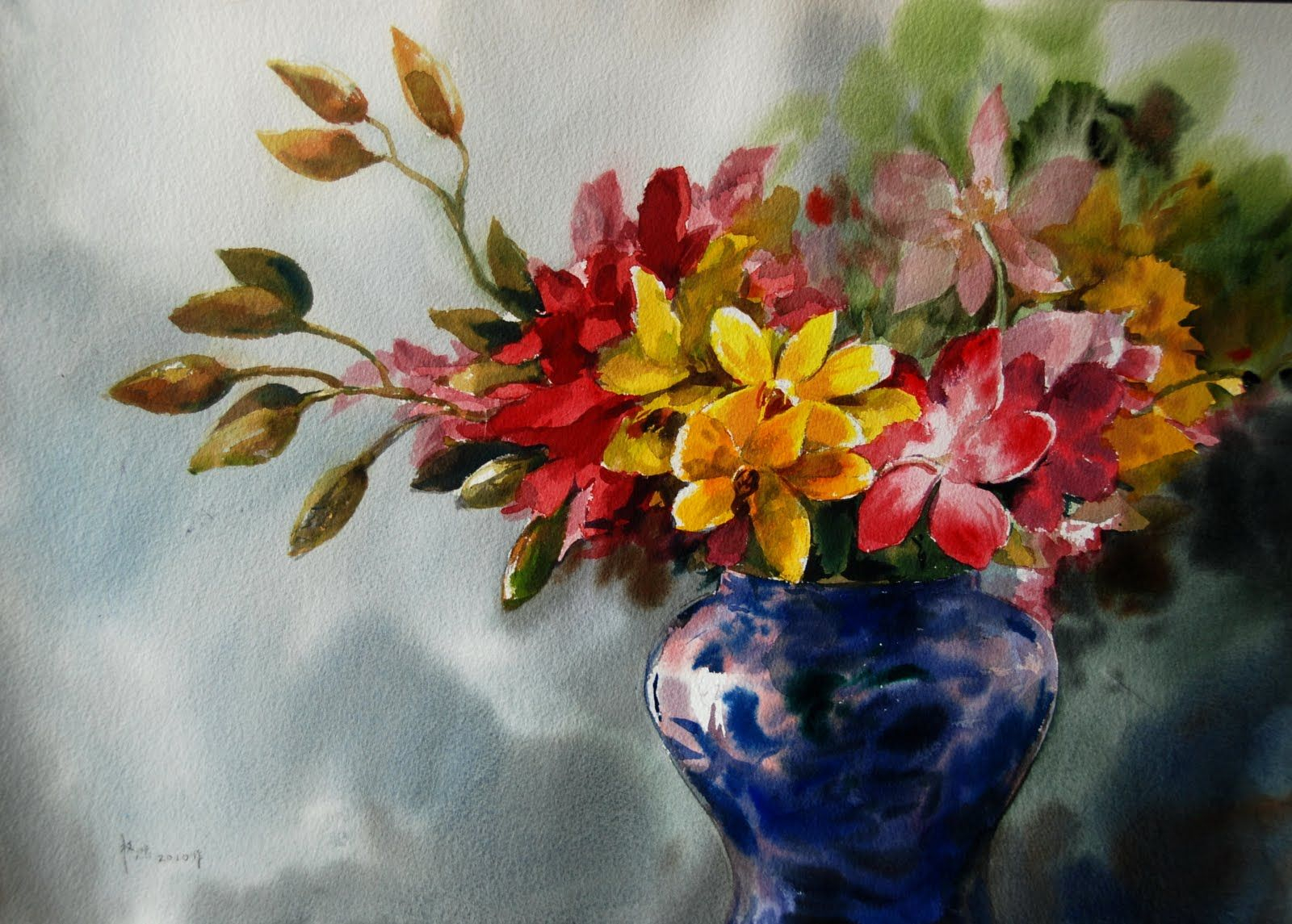 1600x1145 Famous Watercolor Flower Paintings Pictures Famous Watercolor - Famous Watercolor Flower Paintings