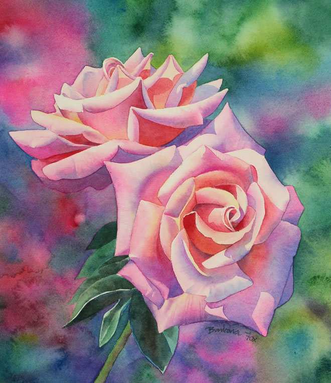 660x764 Watercolor Painting Flowers Beautiful Famous Watercolor Flower - Famous Watercolor Flower Paintings