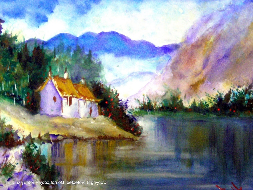 1024x768 Famous Watercolor Paintings Landscapes Famous Watercolour - Famous Watercolor Landscapes