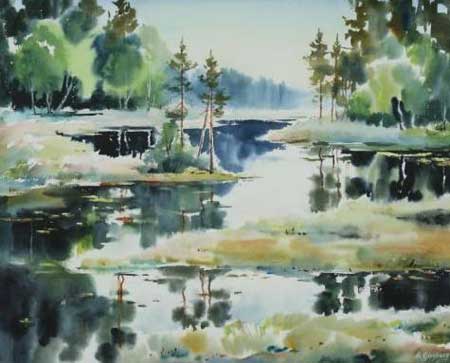 450x363 Art Of Watercolor Maria Ginzburg. Interview. - Famous Watercolor Paintings Landscapes