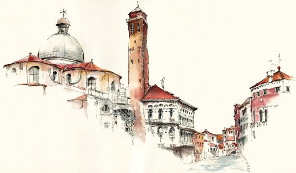600x351 Best Art Watercolors Cjwho Architectural Sunga Images On - Famous Watercolors