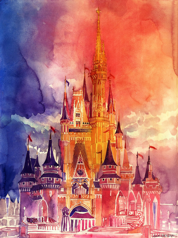600x802 Charming Watercolor Paintings Of Famous Landmarks And Locations - Famous Watercolors