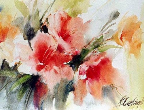 500x380 Photos Famous Watercolor Paintings Of Flowers, - Famous Watercolors