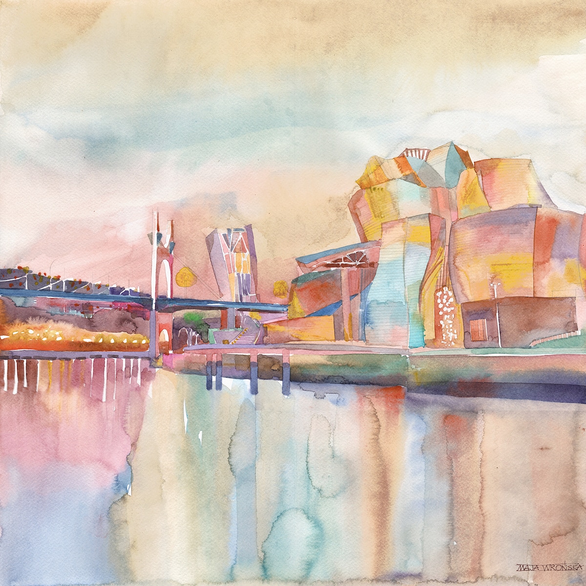 1200x1200 Watercolors Of Famous Cities By Maja - Famous Watercolors