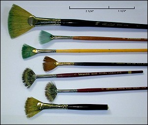 302x256 All Brush Series And Styles, Oil, Acrylic And Water Color Brushes - Fan Brush Watercolor