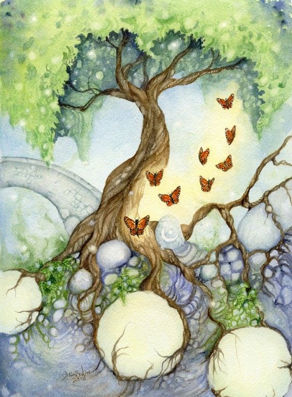 570x774 Fantasy Art Original Watercolor Painting - Fantasy Art Watercolor