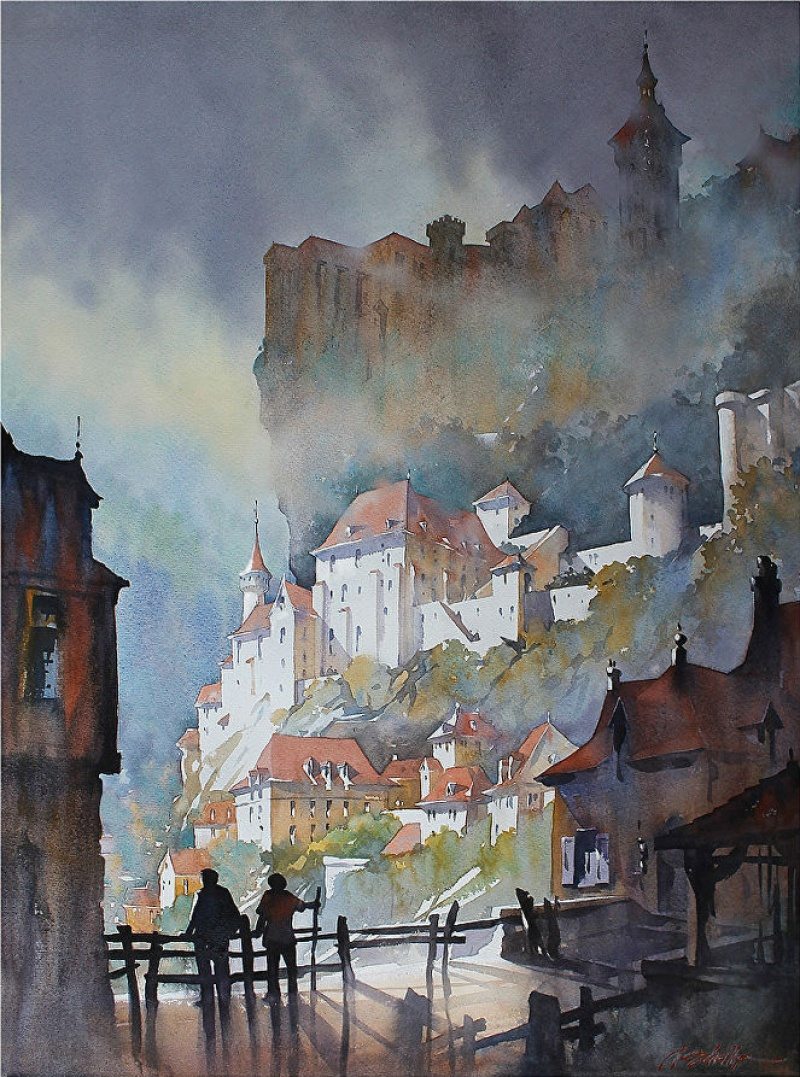 800x1077 Watercolor On The Verge Of Fantasy (20 Photos) Sky Rye Design - Fantasy Watercolor