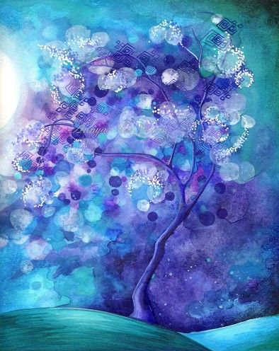 394x496 Whimsical Flower Blossoms Nature Fantasy By Annyakaiart On Etsy - Fantasy Watercolor