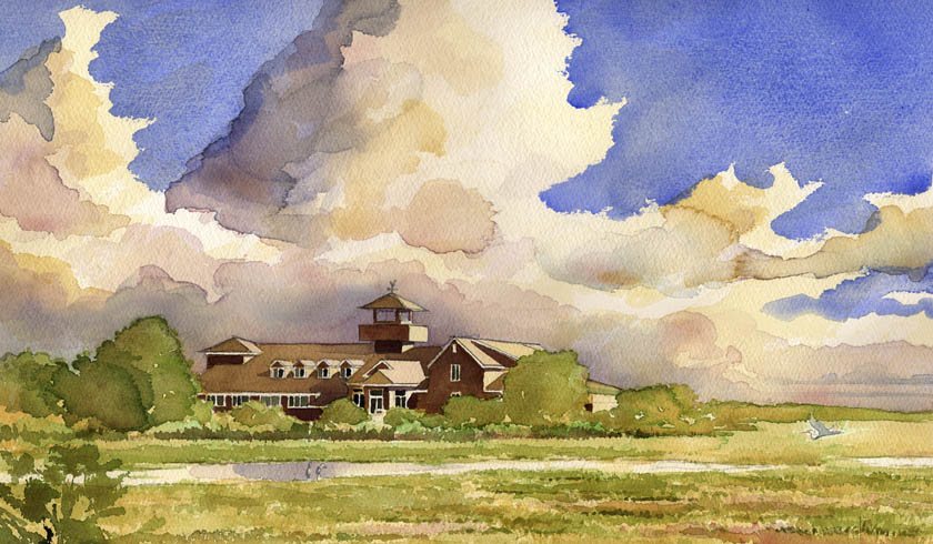 840x490 Original Lighthouse, Train Amp Farm Scene Art, Paintings Amp Prints - Farm Watercolor