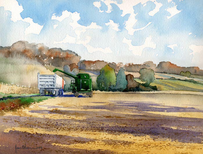 700x530 James Mann Art Farm . Life On The Farm . Giclee Farm Art Prints - Farm Watercolor