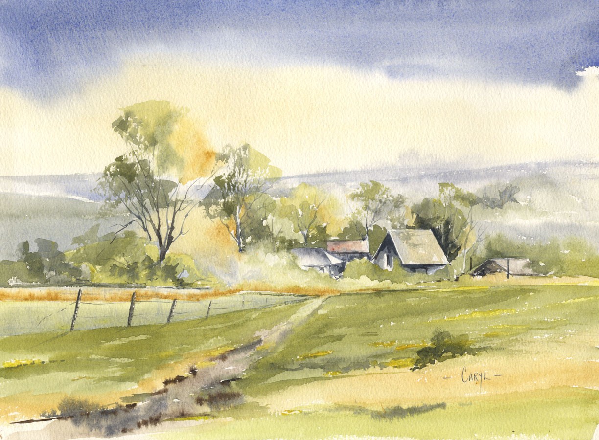 Farm Watercolor at PaintingValley.com | Explore collection of Farm ...