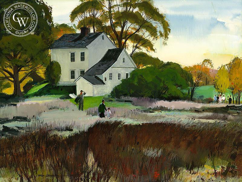 800x602 Farm Visitors, (Westport), 1971, Art By Hardie Gramatky - Farm Watercolor Paintings