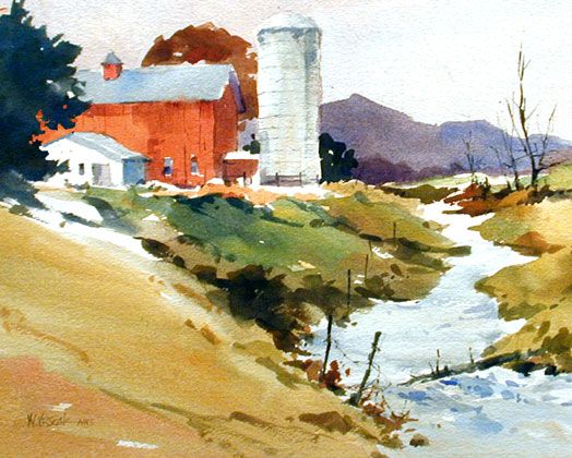 524x420 November Farm ~art Amp Photography~ November - Farm Watercolor Paintings