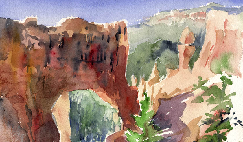 840x490 Original Lighthouse, Train Amp Farm Scene Art, Paintings Amp Prints - Farm Watercolor Paintings