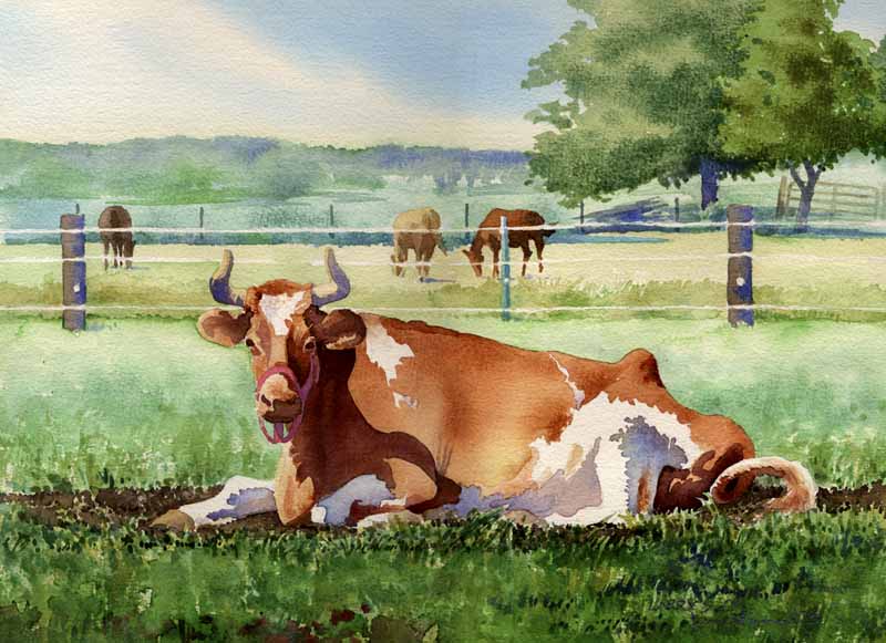 800x581 James Mann Art Farm . Life On The Farm . Giclee Farm Art Prints - Farm Watercolor Paintings