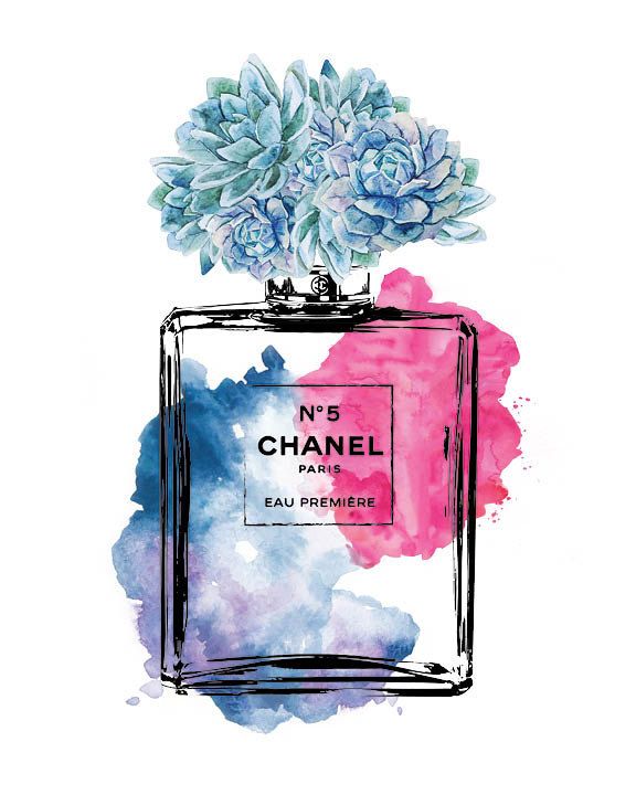 576x720 3x Printed Chanel 8x10 Watercolor Fashion By Hellomrmoon On Etsy - Fashion Watercolor