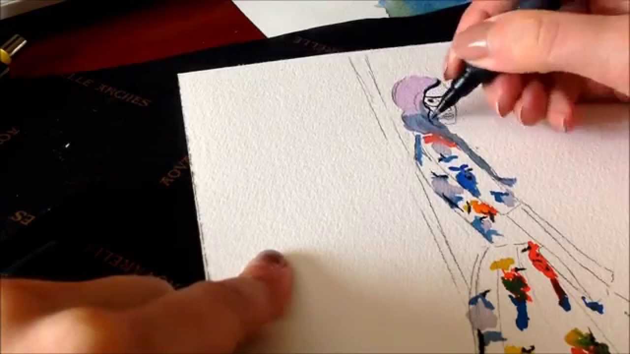 1280x720 Making Of. Watercolor Fashion Illustration Tutorial - Fashion Watercolor